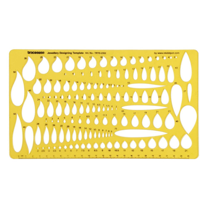 Pear and Paisley Stone Shapes Jewellery Templates Drafting