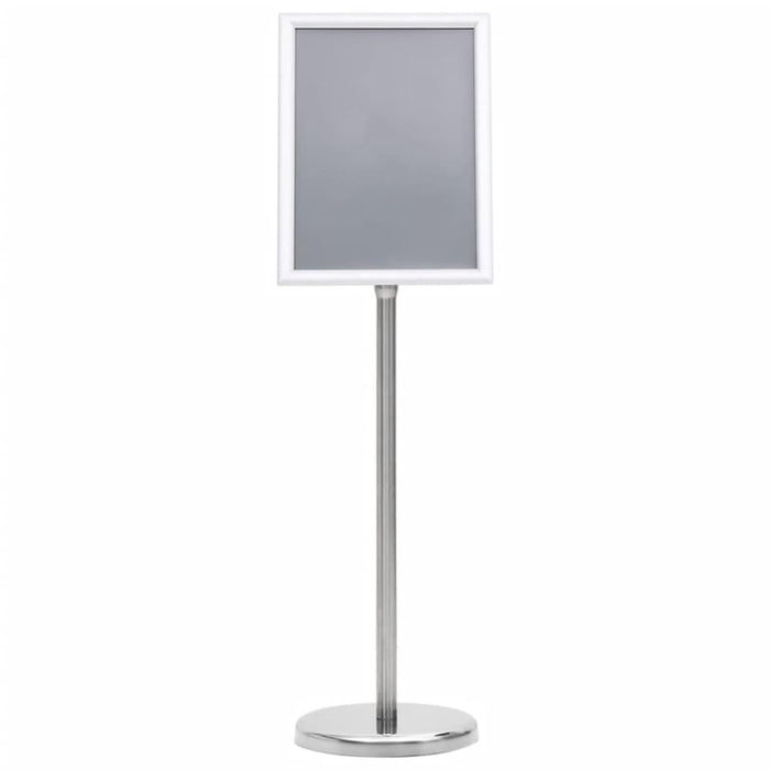 A4 Pedestal Poster Stand Silver Aluminium Alloy Poxbk