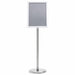 A4 Pedestal Poster Stand Silver Aluminium Alloy Poxbk