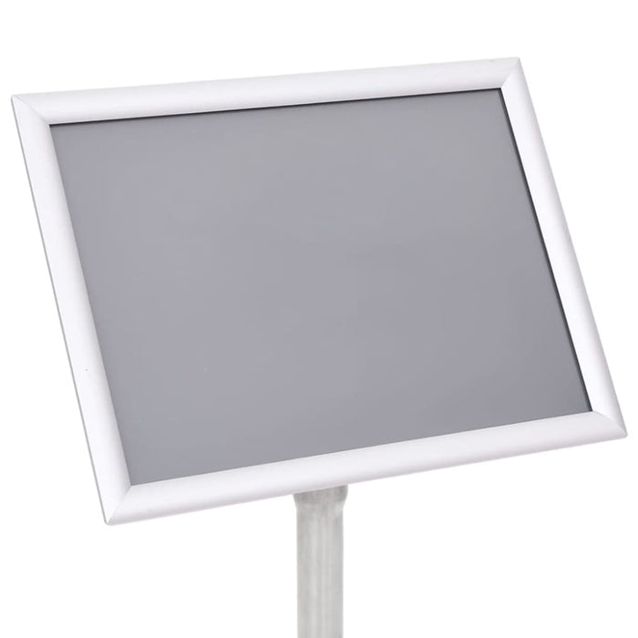 A4 Pedestal Poster Stand Silver Aluminium Alloy Poxbk