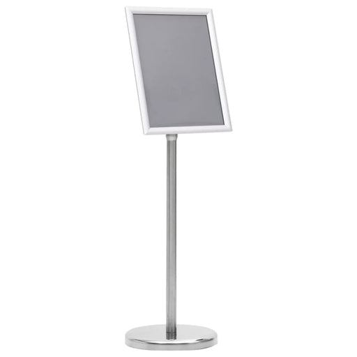 A4 Pedestal Poster Stand Silver Aluminium Alloy Poxbk