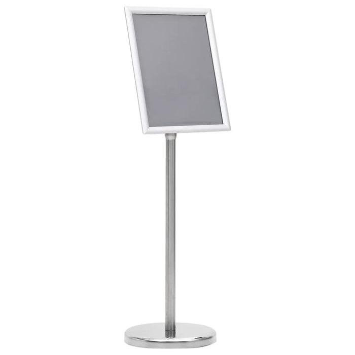 A4 Pedestal Poster Stand Silver Aluminium Alloy Poxbk