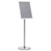 A4 Pedestal Poster Stand Silver Aluminium Alloy Poxbk