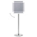 A4 Pedestal Poster Stand Silver Aluminium Alloy Poxbk
