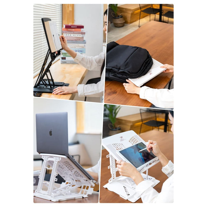 Pelican Stand White Adjustable Laptop Holder Foldable