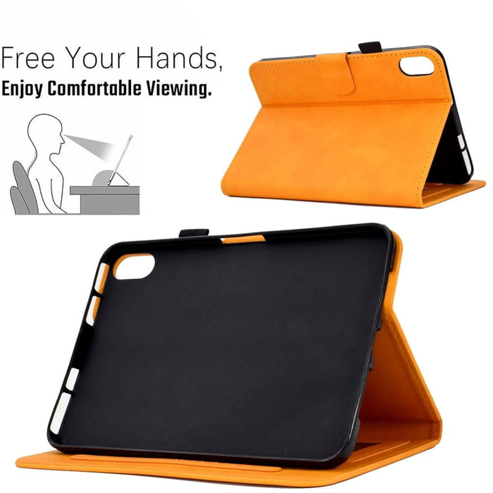 Peony Butterfly Embossed Leather Smart Tablet Case For Ipad