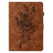 Peony Butterfly Embossed Leather Smart Tablet Case For Ipad