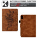 Peony Butterfly Embossed Leather Smart Tablet Case For Ipad