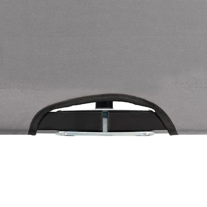 Two Person Folding Sun Lounger Grey Steel Aiilx