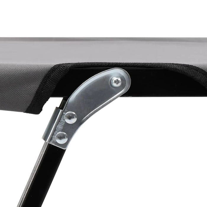 Two Person Folding Sun Lounger Grey Steel Aiilx