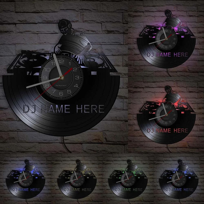 Personalized Dj Vinyl Record Wall Clock