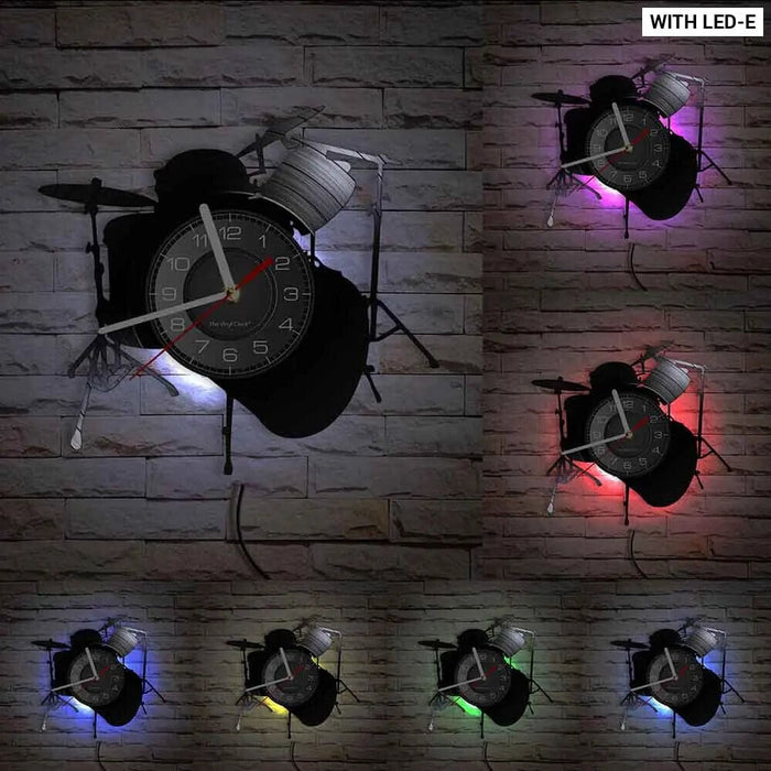 Personalized Drum Wall Clock for Music Lovers