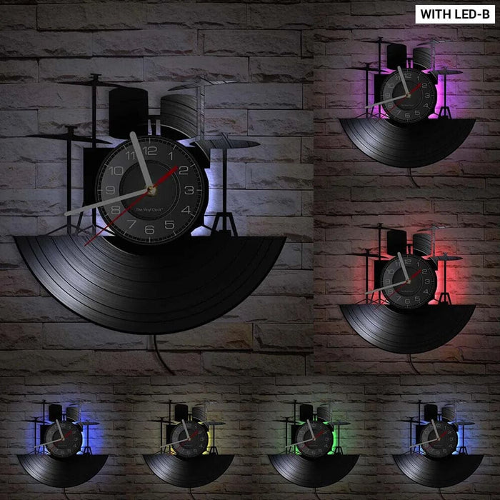 Personalized Drum Wall Clock for Music Lovers