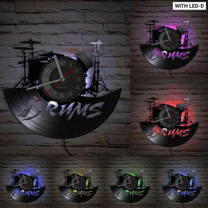 Personalized Drum Wall Clock for Music Lovers
