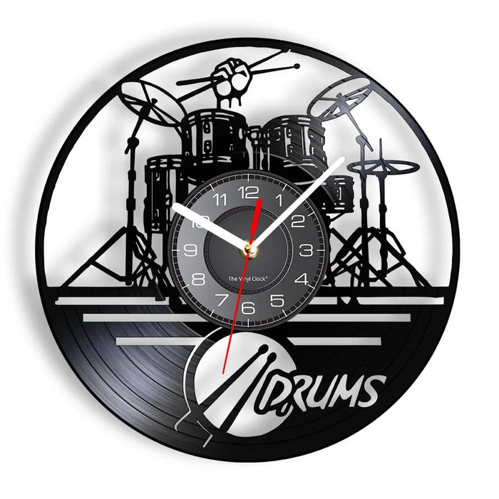 Personalized Drum Wall Clock for Music Lovers