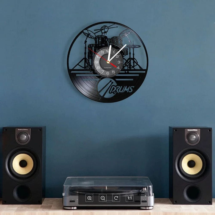 Personalized Drum Wall Clock for Music Lovers