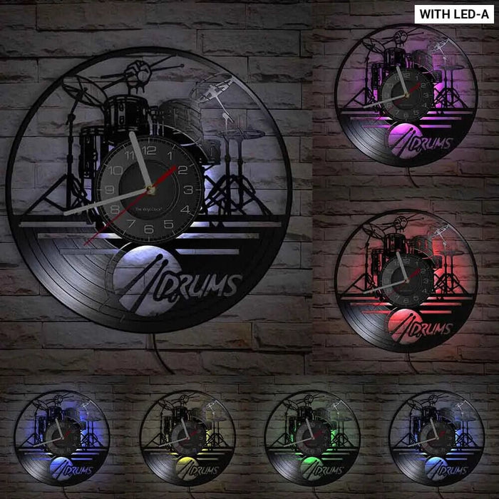 Personalized Drum Wall Clock for Music Lovers