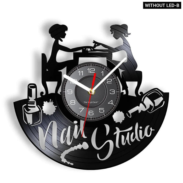 Personalized Spa Salon Vinyl Record Wall Clock