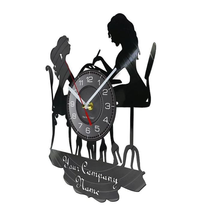 Personalized Spa Salon Vinyl Record Wall Clock