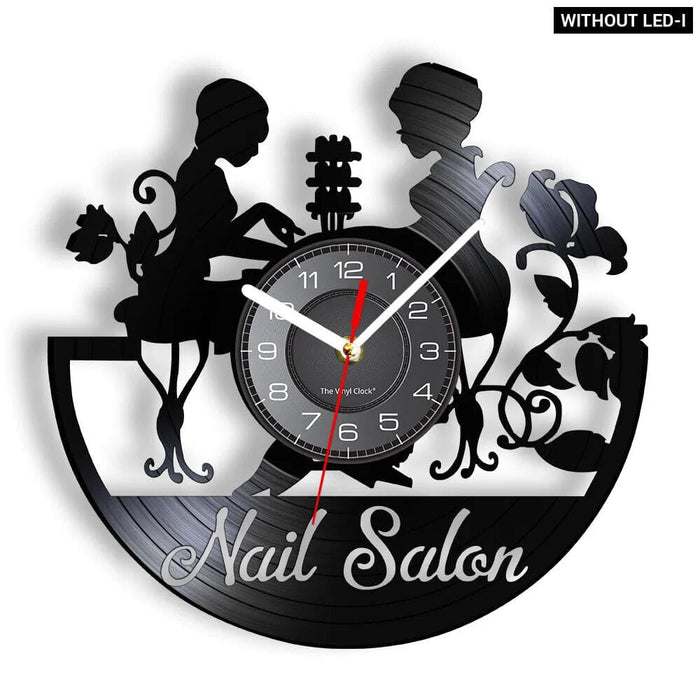 Personalized Spa Salon Vinyl Record Wall Clock