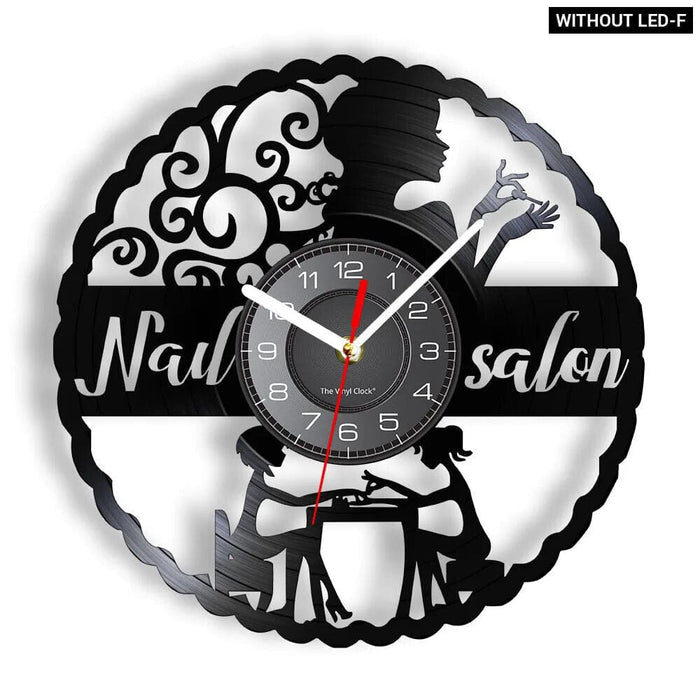 Personalized Spa Salon Vinyl Record Wall Clock