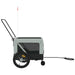 Pet Bike Trailer Grey and Black Oxford Fabric Iron Ktkti