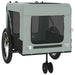 Pet Bike Trailer Grey and Black Oxford Fabric Iron Ktkti