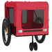 Pet Bike Trailer Red and Black Oxford Fabric Iron Ktkat