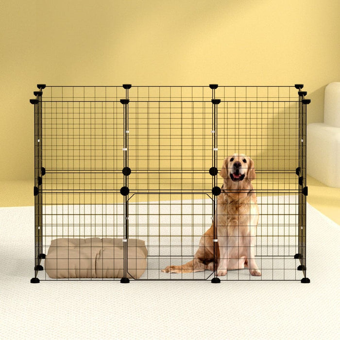 Pet Dog Playpen Enclosure Cage 20 Panel Puppy Fence Play