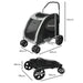 Pet Dog Stroller Pram Carrier Cat Travel Foldable 4 Wheels