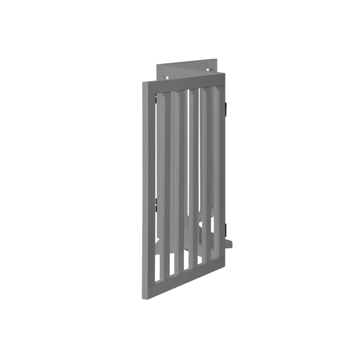 Wooden Pet Gate Dog Fence Safety Stair Barrier Security Door 3-Panel Grey