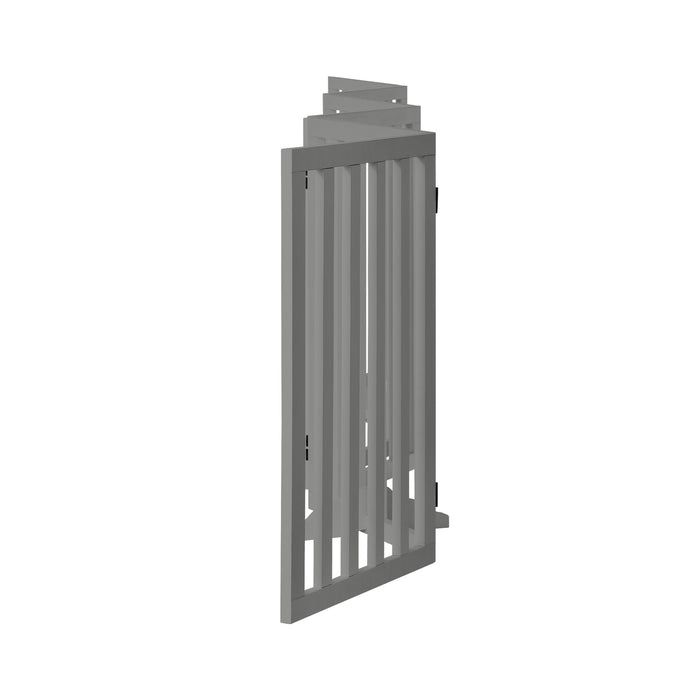 Wooden Pet Gate Dog Fence Grey Safety Stair Barrier Security Door 80Cm