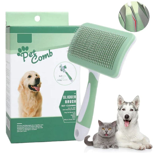 Pet Grooming Comb Self Cleaning Skin Friendly