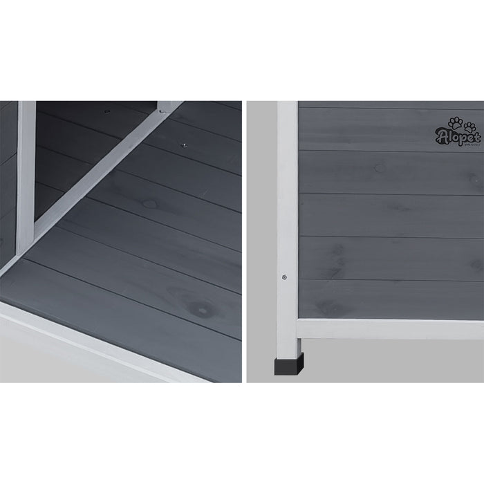 Dog Kennel Kennels House Outdoor Pet Wooden Large Cage Cabin Box Awning