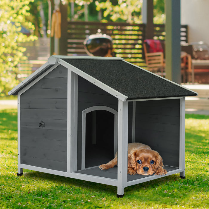 Dog Kennel Kennels House Outdoor Pet Wooden Large Cage Cabin Box Awning