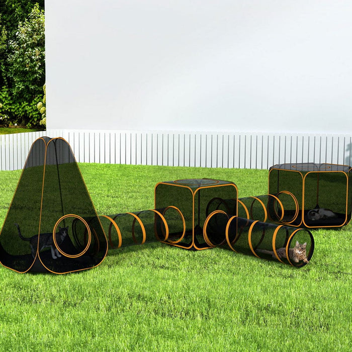 Pet Playpen Cat House 6 In 1 Tent Tunnel Dog Cage Puppy