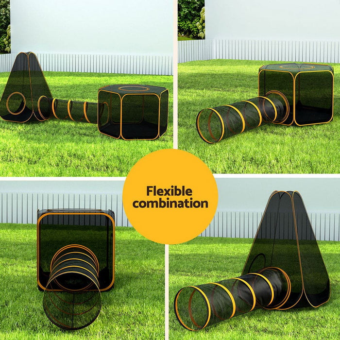 Pet Playpen Cat House 6 In 1 Tent Tunnel Dog Cage Puppy