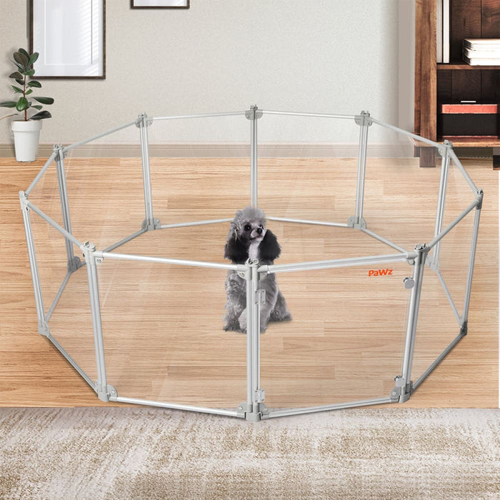 Pet Playpen Transparent Acrylic Clear Folding Dog Fence