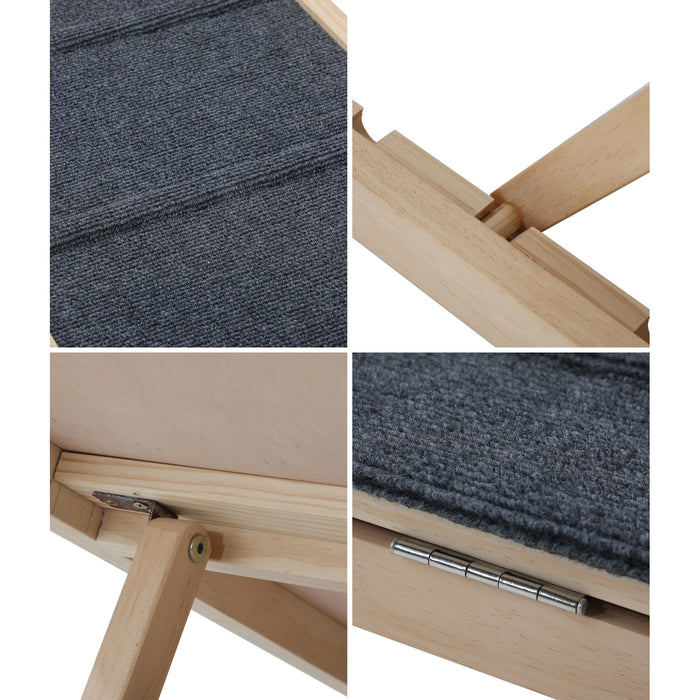 Dog Pet Ramp Adjustable Height Stairs Bed Sofa Car Foldable 100Cm