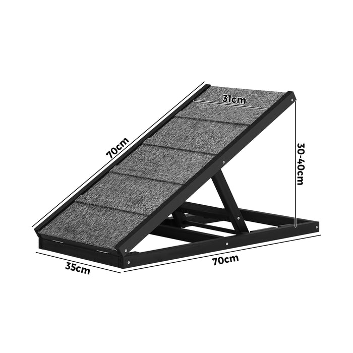 Dog Pet Ramp Adjustable Height Dogs Stairs Bed Sofa Car Foldable 70Cm