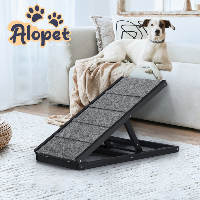 Dog Pet Ramp Adjustable Height Dogs Stairs Bed Sofa Car Foldable 70Cm