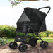 Goslash Picks Pet Stroller Dog Cat Carrier Foldable Black