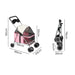Goslash Picks Pet Stroller Dog Cat Carrier Foldable Pink