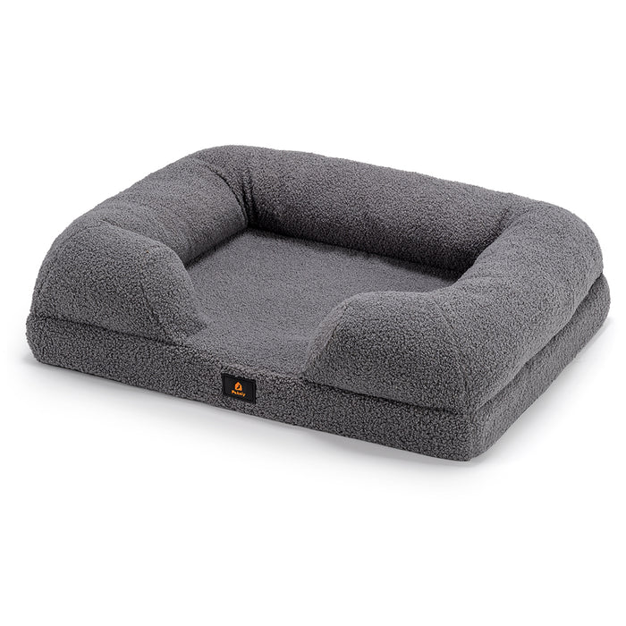 Memory Foam Dog Bed Pet Sofa Calming Bed Washable Removable Grey X Large