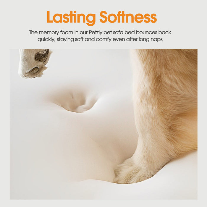 Memory Foam Dog Bed Pet Sofa Calming Bed Washable Removable White X Large