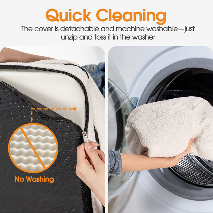 Memory Foam Dog Bed Pet Sofa Calming Bed Washable Removable White X Large