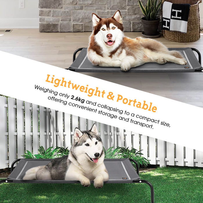 Cooling Elevated Pet Dog Bed Washable Breathable Mesh Heavy Duty Xxl Grey