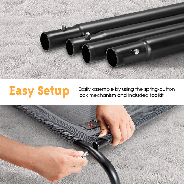 Cooling Elevated Pet Dog Bed Washable Breathable Mesh Heavy Duty Xxl Grey