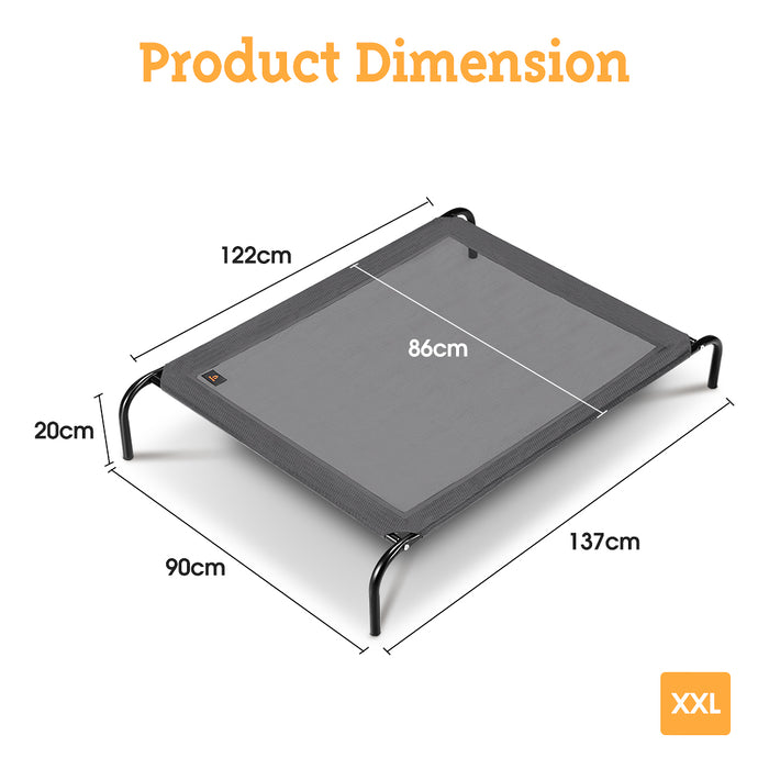 Cooling Elevated Pet Dog Bed Washable Breathable Mesh Heavy Duty Xxl Grey