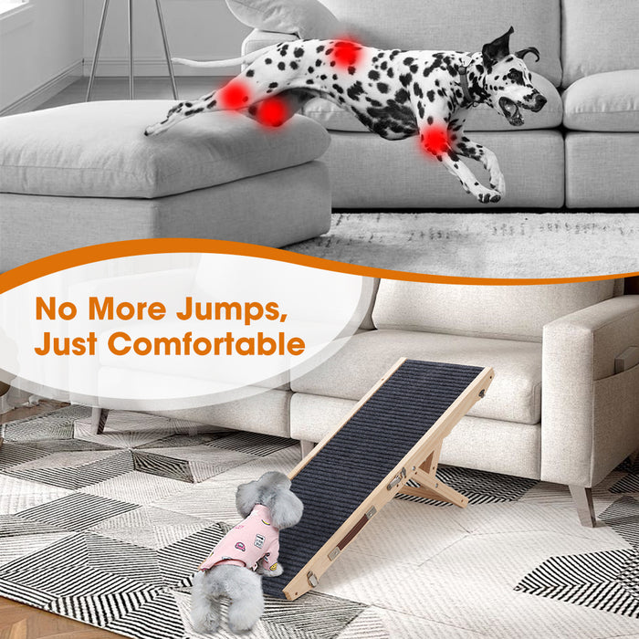 Foldable Dog Ramps Adjustable 4 Heights Pet Ramp Folding Portable Small
